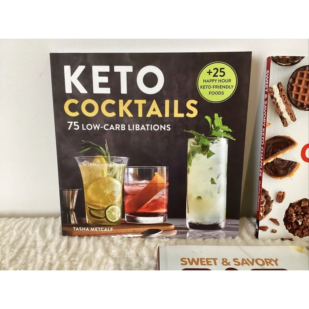 Paleo Hacks Keto Cookbooks Cocktails Fat Bombs Chaffles Lot of 3 Recipes Photos